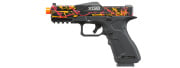 Poseidon CSI XG8 Gas Blow Back Aluminum Pistol (Red/Orange/ Black Splash Anodized)