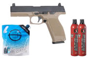 Kizuna Works MKW GBB Airsoft Pistol Green Gas Combo (Tan/Black) Kizuna Works MKW GBB Airsoft Pistol Green Gas Combo (Tan/Black)