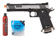 WE Tech Hi-Capa 6" I-Rex Competition Full Auto GBB Airsoft Pistol Green Gas Combo (Black/Silver) WE Tech Hi-Capa 6" I-Rex Competition Full Auto GBB Airsoft Pistol Green Gas Combo (Black/Silver)