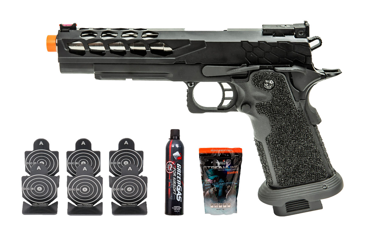 Lancer Tactical Stryk Hi-Capa 4.3 Gas Blowback Airsoft GBB Pistol