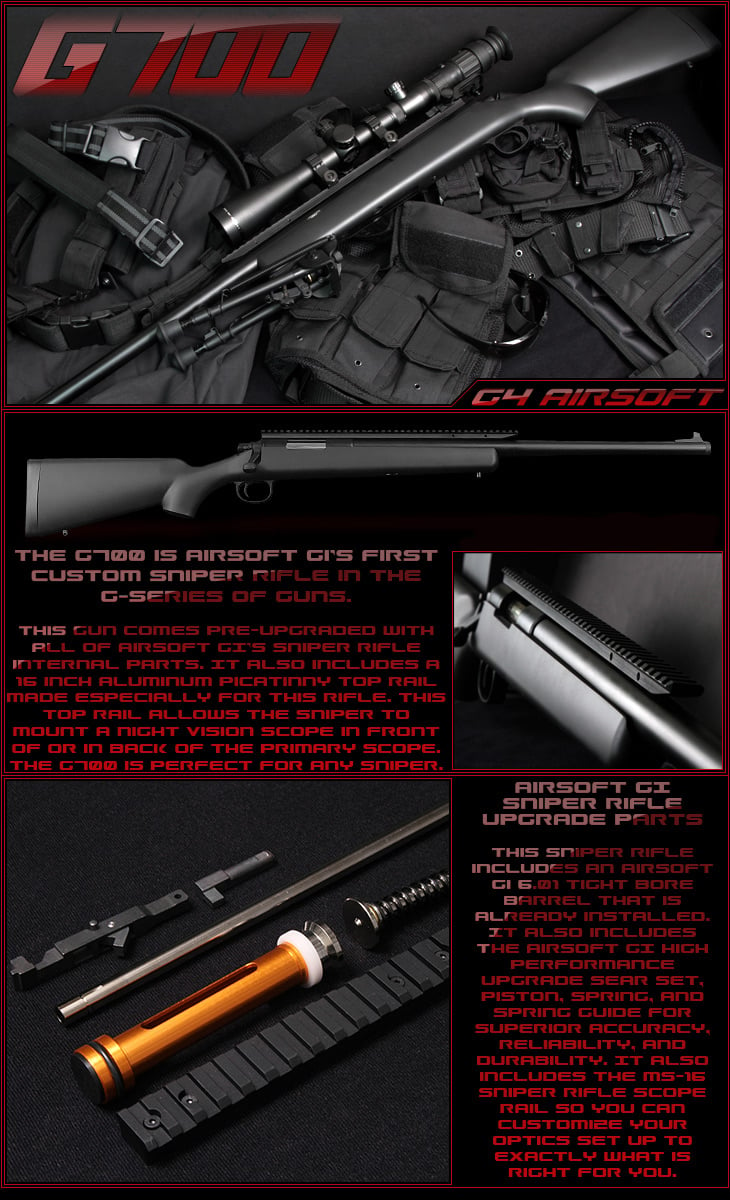 Airsoft GI G700 Upgraded Sniper Rifle