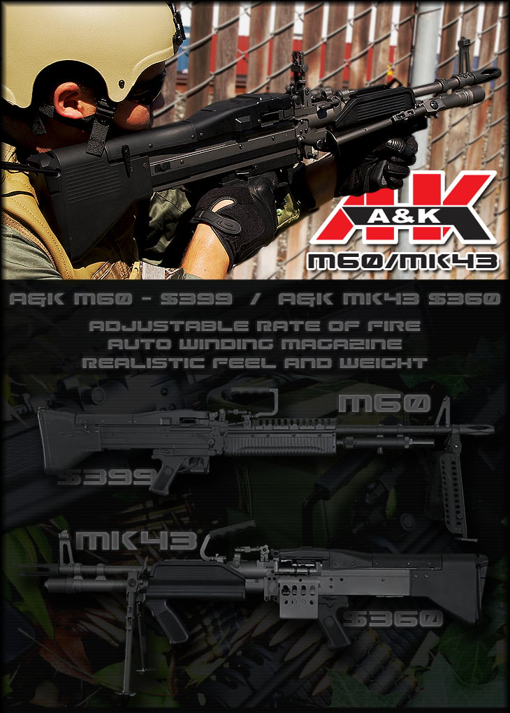 A&K Full Metal M60 & MK43