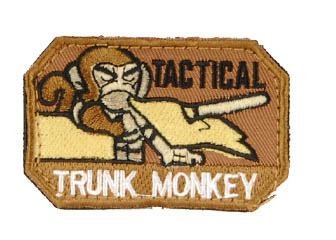 Tac 9 AC-121 Tactical Trunk Monkey Velcro Patch ( Tan )