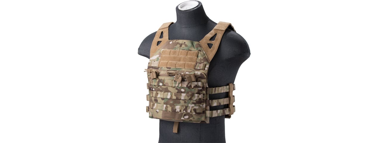 Lancer Tactical Lightweight Molle Tactical Vest With Retention Cords 