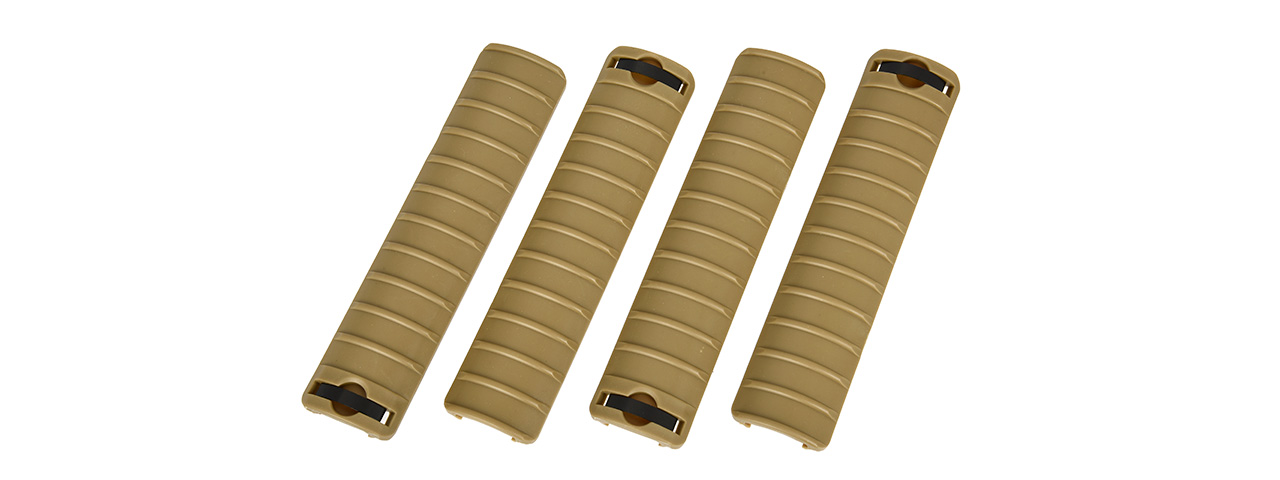 JG Golden Eagle Picatinny / Weaver 20mm Airsoft Rail Covers - 4 Pack ( Tan )