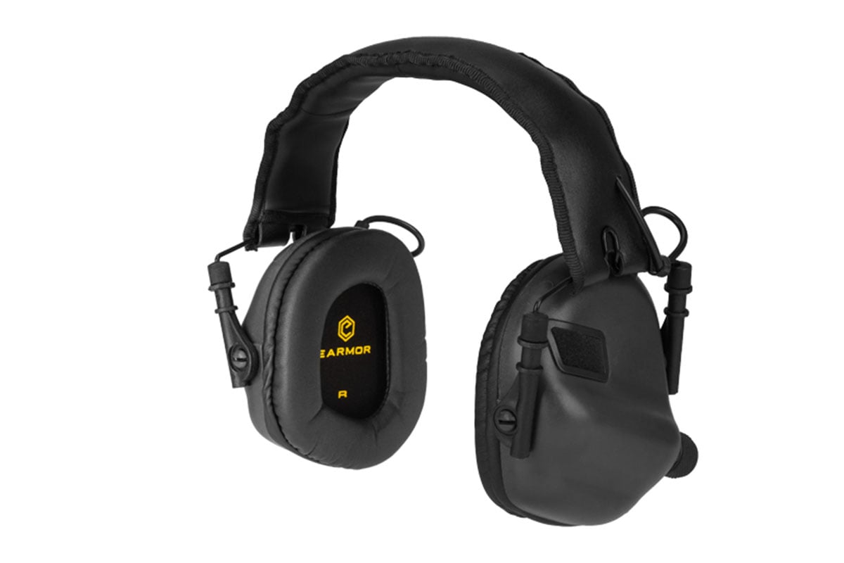 OPSMEN Tactical Earmor M31 Electronic Hearing Headphones w/ AUX Input  Black
