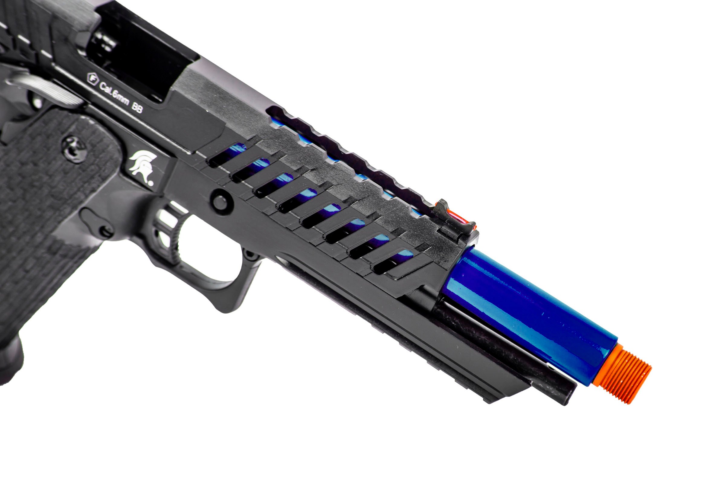 Lancer Tactical Knightshade Hi-Capa Gas Blowback Airsoft Pistol (Black /  Blue)