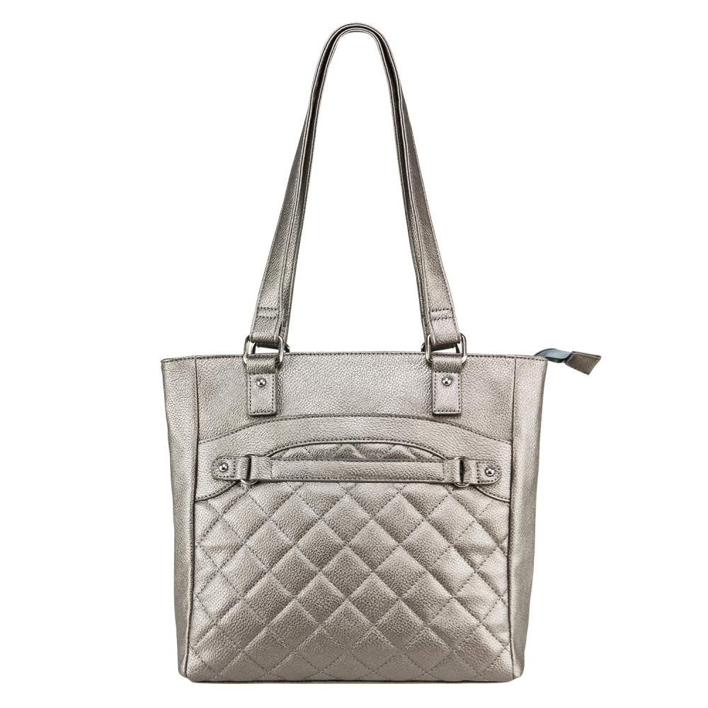 VISM Concealed Carry Quilted Tote ( Grey )