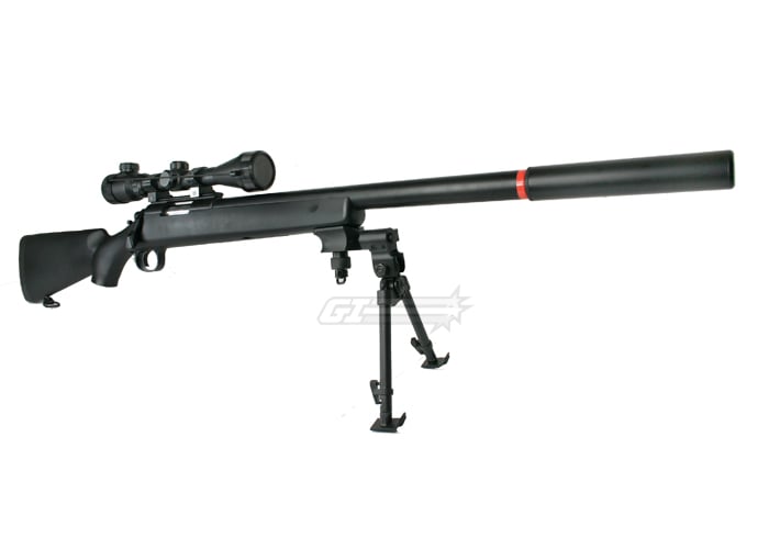 Jg Jg367 Bar 10 G Spec M700 Bolt Action Spring Sniper Airsoft Rifle Scope Package Black