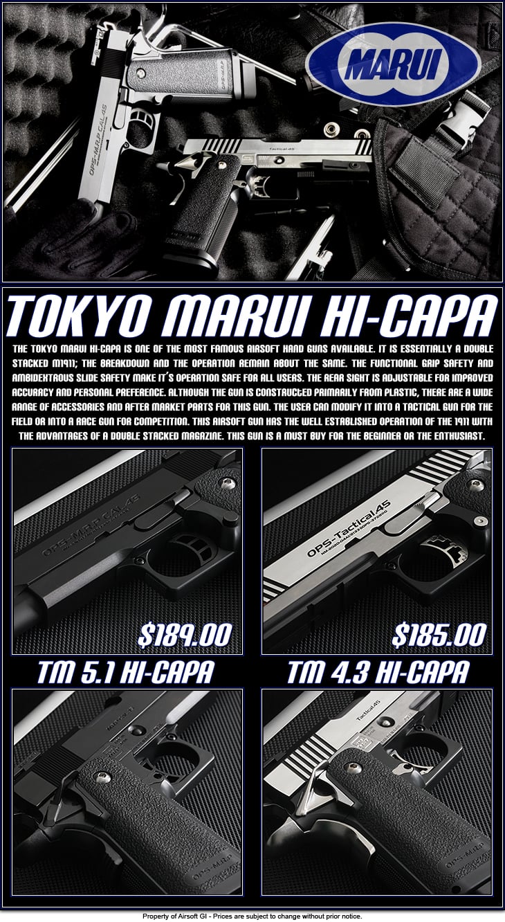 Tokyo Marui Hi Capa Pistols