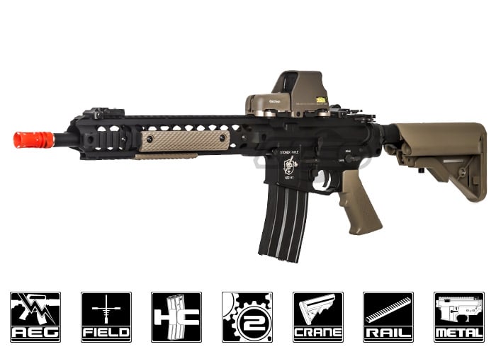 Knights Armament SR16 URX3.1 ( B.R.S.S ) Recoil Carbine AEG Airsoft Rifle  by Bolt ( Black / Tan )