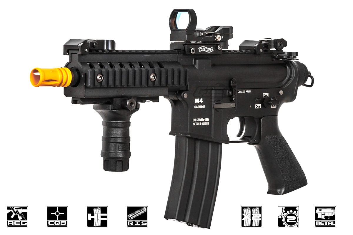 Classic Army M4 Ris Aeg Airsoft Rifle Pistol Black