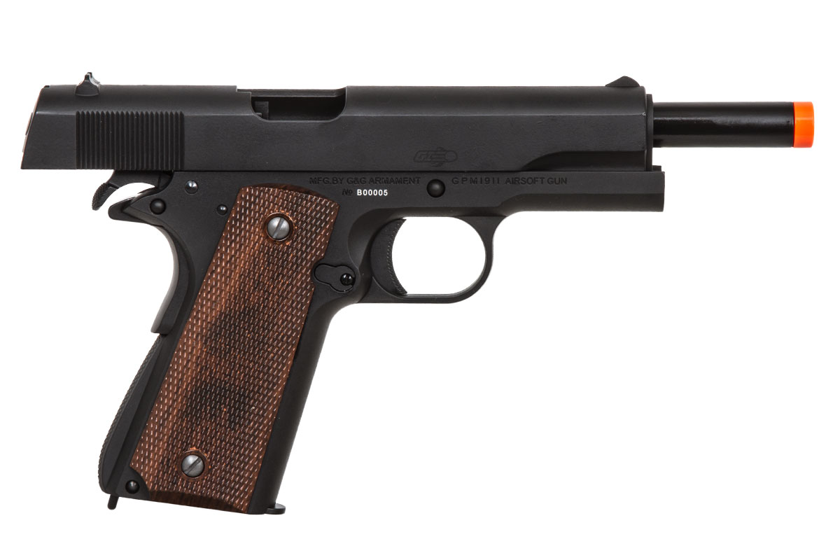 G&G - Pistolet GPM1911 - GBB - Gaz - Noir (1 joules) - Elite Airsoft