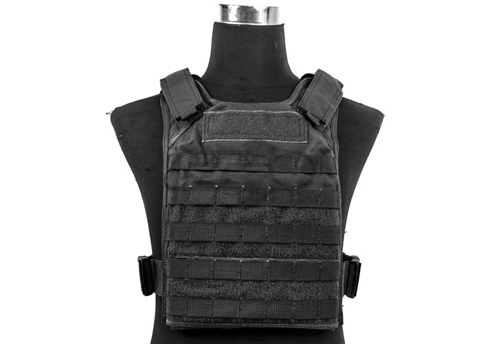 Pantac USA 1000D Cordura Molle Tactical Plate Carrier ( Black / Medium )