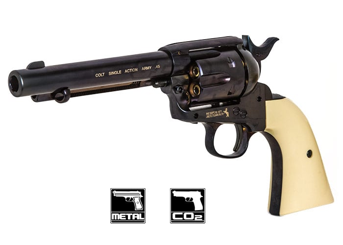 Umarex Colt Peace Maker Single Action Army .177/4.5mm CO2 Revolver Airgun (  Black / Blue )