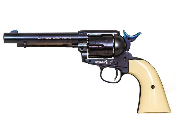 Revolver Co2 Colt Blue 4,5mm Bbs Full Metal + Gas+balines
