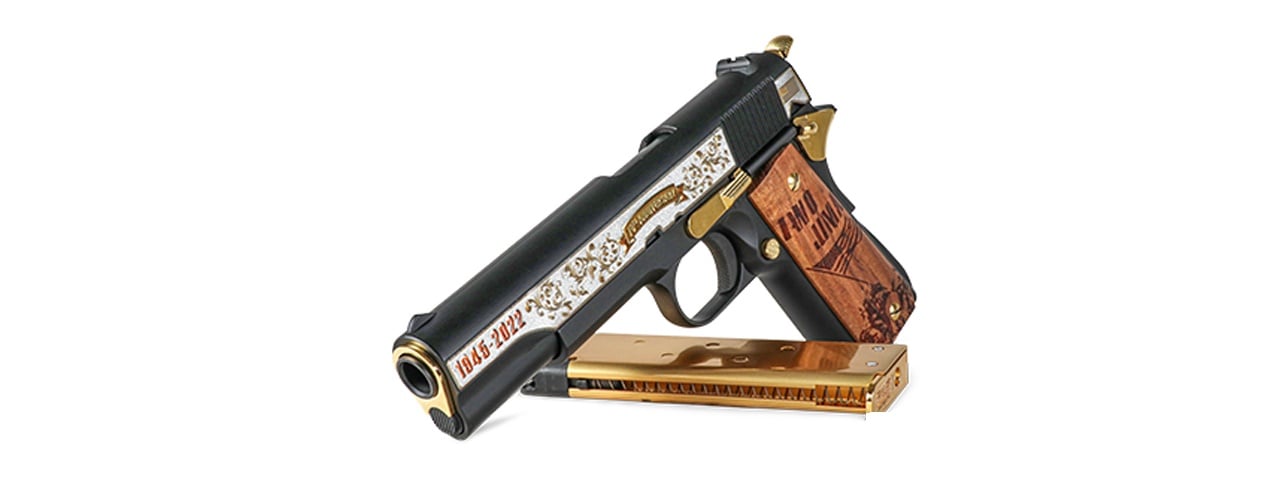 DOUBLE BELL M1911A1 Battle of Iwo Jima Custom Gas Blowback Airsoft Gas Gun  Two Tone Resin Frame - Airsoft Shop Japan