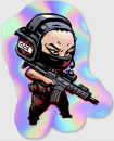 LIMITED EDITION MAYO GANG BOAZ CHIBI STICKER (HOLOGRAPHIC)
