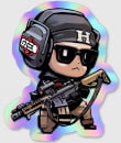 LIMITED EDITION MAYO GANG  KEVIN CHIBI STICKER (HOLOGRAPHIC)