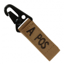 Condor Outdoor Blood Type Key Chain (Coyote Brown/AB Positive)