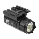 NcSTAR 150 Lumen LED Compact Flashlight w/ QR Mount & Strobe (Black)