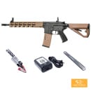 ARCTURUS LWT MKIII Carbine 12" Sport M4 AEG w/ SE ETU Starter Pack (Black & Tan)