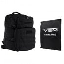 VISM Assault Backpack with 11X14 Soft Ballistic Panel (Black)