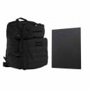 VISM Assault Backpack With 11"x14" Level IIIA Hard Ballistic Plate (Black)