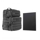 VISM Assault Backpack With 11"x14" Level IIIA Hard Ballistic Plate (Gray)