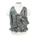 VISM Childrens Tactical Crossdraw Vest (Urban Gray/XS - S)