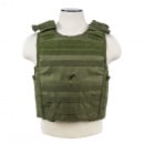 VISM Expert Plate Carrier Vest With 8"X10" Rectangle Cut Soft Ballistic Panels (Green/XS-S)