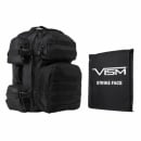 VISM Tactical Backpack with 10X12 Soft Ballistic Panel (Black)