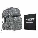 VISM Tactical Backpack with 10X12 Soft Ballistic Panel (ACU)