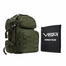 VISM Tactical Backpack with 10X12 Soft Ballistic Panel (Green)