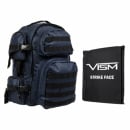 VISM Tactical Backpack with 10X12 Soft Ballistic Panel (Blue/Black)