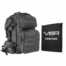 VISM Tactical Backpack with 10X12 Soft Ballistic Panel (Urban Grey)