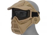 Emerson Industries Full Face Mask w/ Mesh Eye Protection & Visor (Tan)