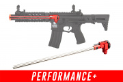 Lancer Tactical LT-15SBDL-G2 Gen 2 AEG Rifle w/ PDW Stock and Short Silencer Performance + (Black)
