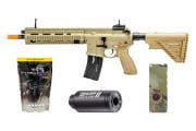 Milsim Starter Package #4 w/ Elite Force HK 416A5 Competition Airsoft Rifle AEG (Tan)