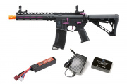 Lancer Tactical Gen 3 Archon Battery & Charger Package #6 Feat. Gen 3 9" Archon AEG W/ ETU (Black & Purple)