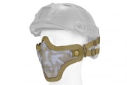 Emerson Tactical Helmet Version Skull Metal Mesh Half Mask (Tan)