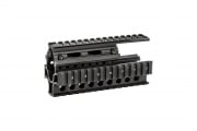 Tac 9 CNC Aluminum 6 Inch Tactical Quad Railed Handguard for AK47 Series Airsoft AEG Rifles (Black)