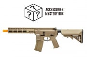 Mayo Gang Accessories Mystery Box Airsoft Combo #12 w/ Lancer Tactical Archon 9" M-LOK Full Metal M4 Airsoft Rifle AEG (Tan)