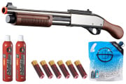 Golden Eagle M8877 3/6-Shot Pump Action Gas Airsoft Shotgun Combo (Silver) Golden Eagle M8877 3/6-Shot Pump Action Gas Airsoft Shotgun Combo (Silver)