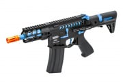Lancer Tactical Enforcer BATTLE HAWK 4" PDW Skeleton AEG Airsoft Rifle  (Black/Blue)