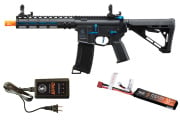 Lancer Tactical Gen 3 Archon 9" M-LOK M4 AEG Airsoft Rifle Lipo Battery/Charger Package (Black/Blue)