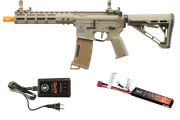 Lancer Tactical Gen 3 Archon 9" M-LOK M4 AEG Airsoft Rifle Lipo Battery/Charger Package (Tan)