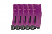 Lancer Tactical 140 Round High Speed Mid-Cap Magazine Pack of 5 (Purple)