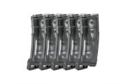 Lancer Tactical 130 Round High Speed Mid-Cap Magazine (Smoke/5 Pack )