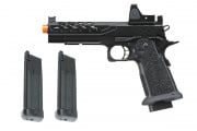 Lancer Tactical Stryk Hi-Capa 5.1 Gas Blowback Airsoft Pistol w/ Reflex Red Dot Sight Magazine Combo (Black)